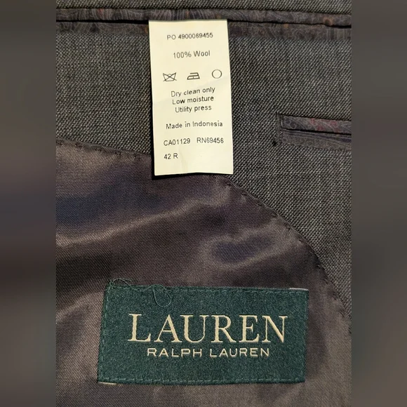 Lot Bundle Lauren Ralph Lauren Wool Sport Coats Blazers Mens 42R Single Breasted